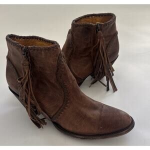 Old Gringo Adela Boots Cowgirl Booties Tooled Leather Tassel Size 10B 111614